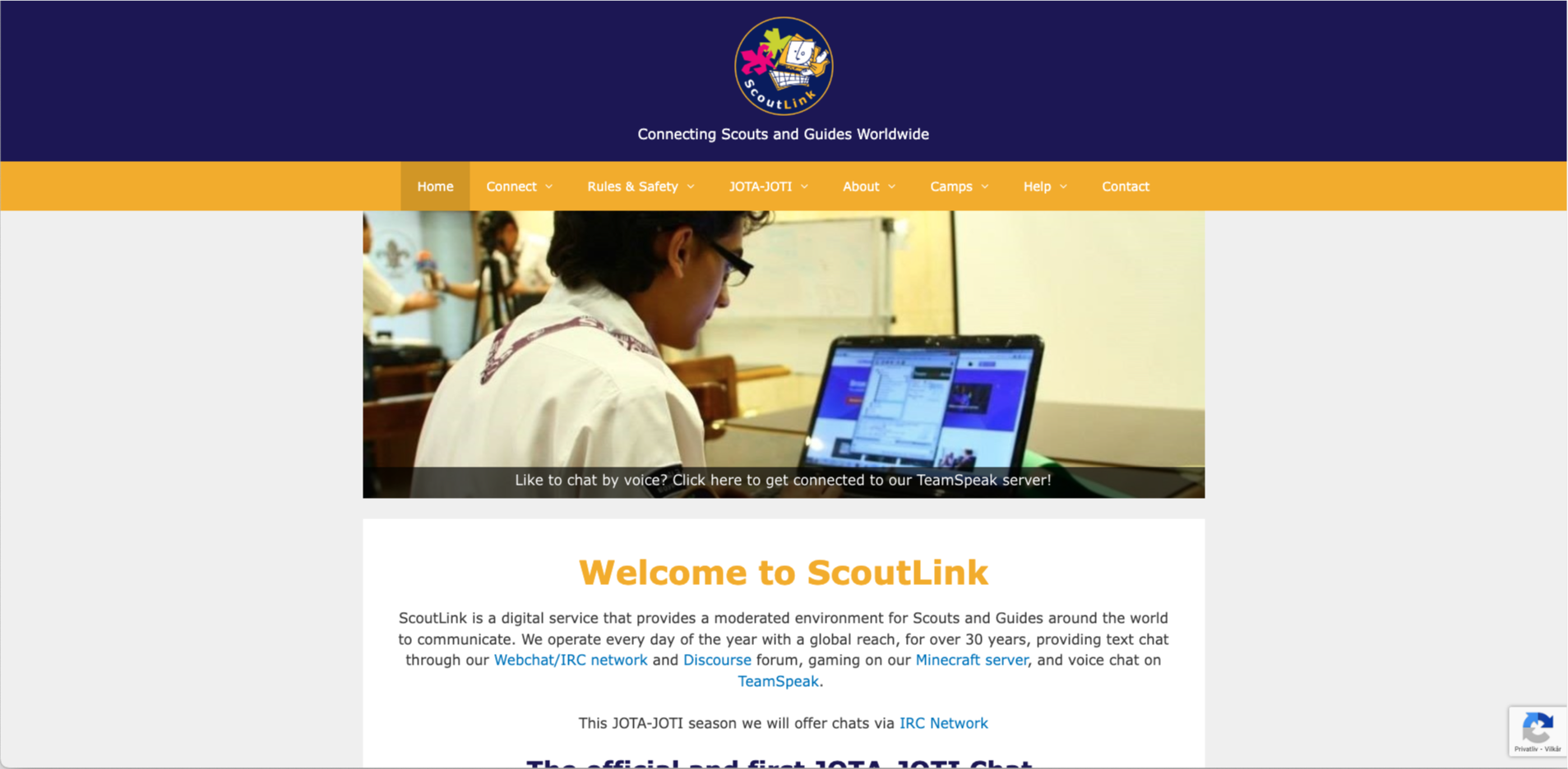 ScoutLink website