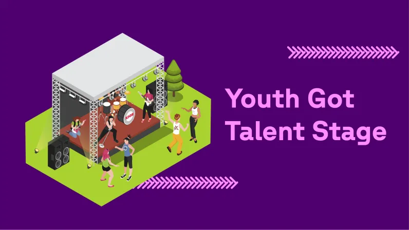 JOTA-JOTI Youth Got Talent Stage campsite banner