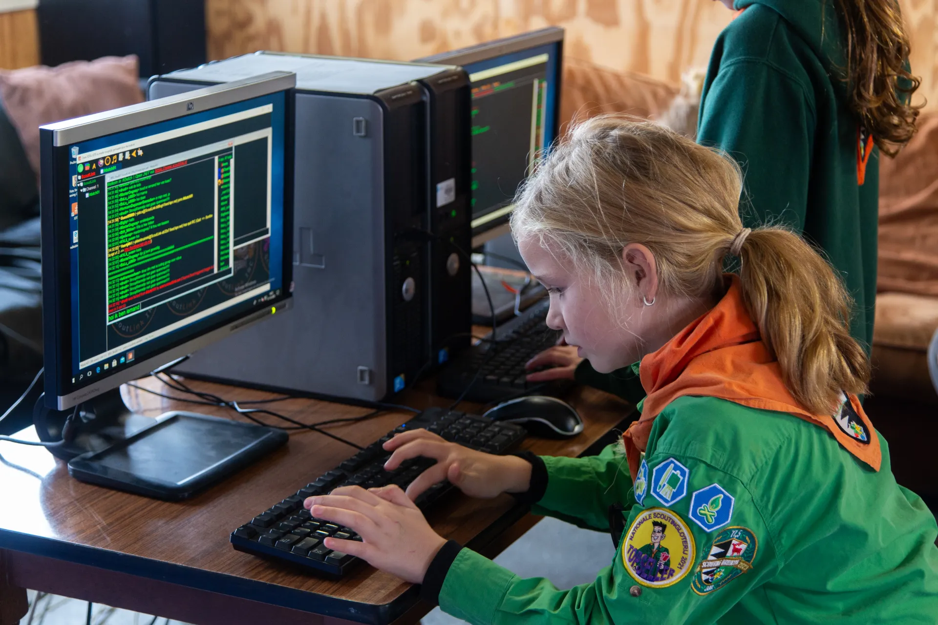 Scout learning to code