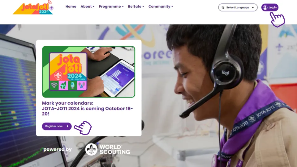 Screenshot of the homepage on jotajoti.info